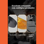 Luminária de Teto Rústica em Fibra de Rattan 52cm