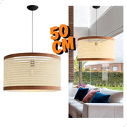 Pendente Manhattan Telinha Rattan 50cm Design Natural