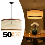 Pendente Manhattan Telinha Rattan 50cm Design Natural