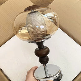 Luminária Abajur de Madeira Maciça Design Plissado 3 tons de Cores Iluminação Aconchegante para Ambientes Internos