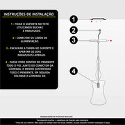 Luminária Pendente Vetro Cristal Cobre Vidro G9 40W Iluminação Decorativa Moderna