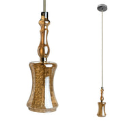 Luminária Pendente Vetro Cristal Cobre Vidro G9 40W Iluminação Decorativa Moderna