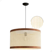 Pendente Manhattan Telinha Rattan 50cm Design Natural