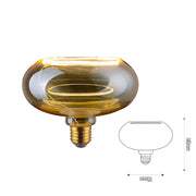 Lâmpada Led Espiral de vIdro Âmbar 6W Bivolt E27 com Iluminação 360° Decorativa