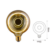 Lâmpada Led Espiral de vIdro Âmbar 6W Bivolt E27 com Iluminação 360° Decorativa